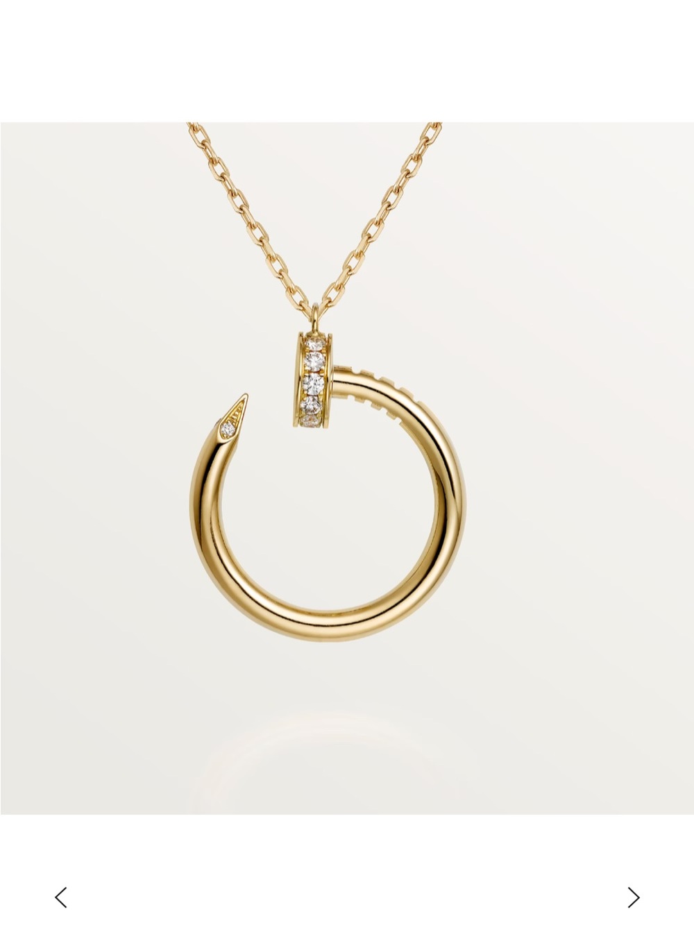 Cartier Gold Necklace with Black Velvet Tray, Red Box, and Certificate - Picture 11 of 11